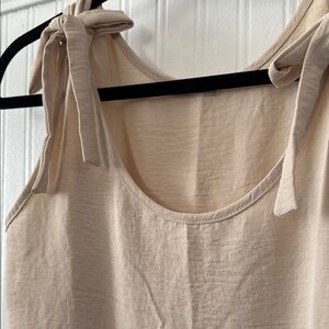 Cream Maternity Bow Tie Tank Top